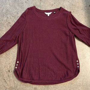 Maroon 100% Cotton Sweater, Size 1X